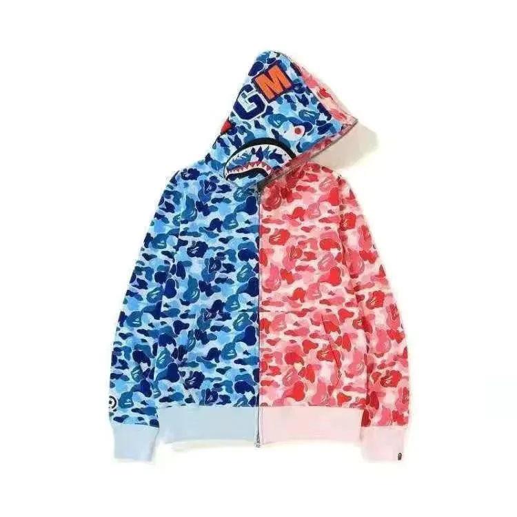 Pubg Shark Jacket 2024 Spring and Autumn 3D Printed Shark Head Classic Camouflage Hooded Cardigan Zipper Unisex