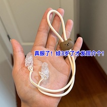 Dry rice clip hanging neck paper towel clip baby eating napkin clip childrens saliva towel clip adult powder artifact anti-splash