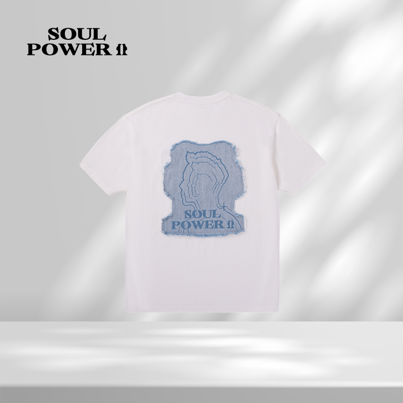 Soul Power Ii Denim Patch Short-Sleeved T-Shirt