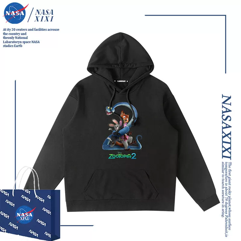 NASA Зootopia 2 куртка-толстовка мужская для зайца Джуди Ника лиса периферийная одежда плюс детская бархатная куртка