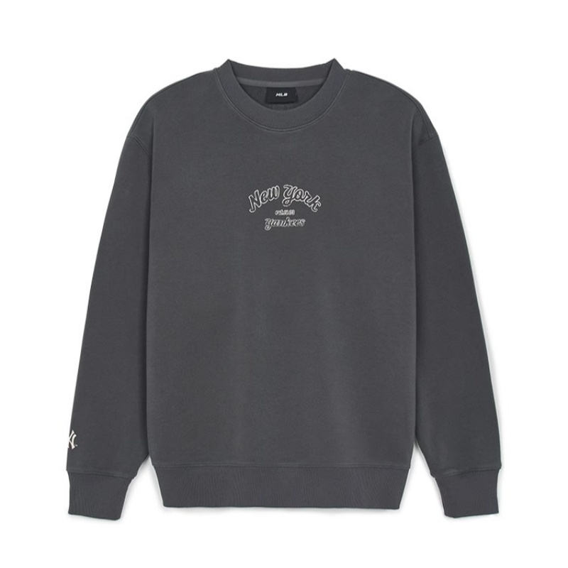 MLB官方 男女情侣复古字母印花圆领套头卫衣24秋季新款MTN10