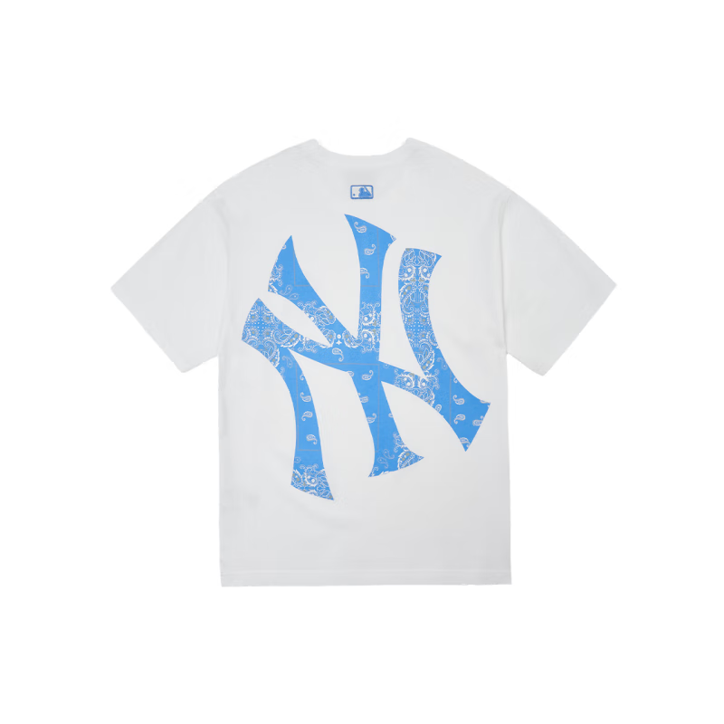 MLB官方 男女情侣腰果花T恤印花LOGO短袖休闲圆领夏季 3ATS530短袖