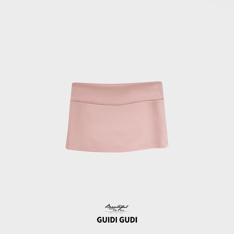 Guidi Gudi【Sea Breeze】Stylish and Trendy Side-Slit Slimming Short Skirt with a Hot Girl Vibe