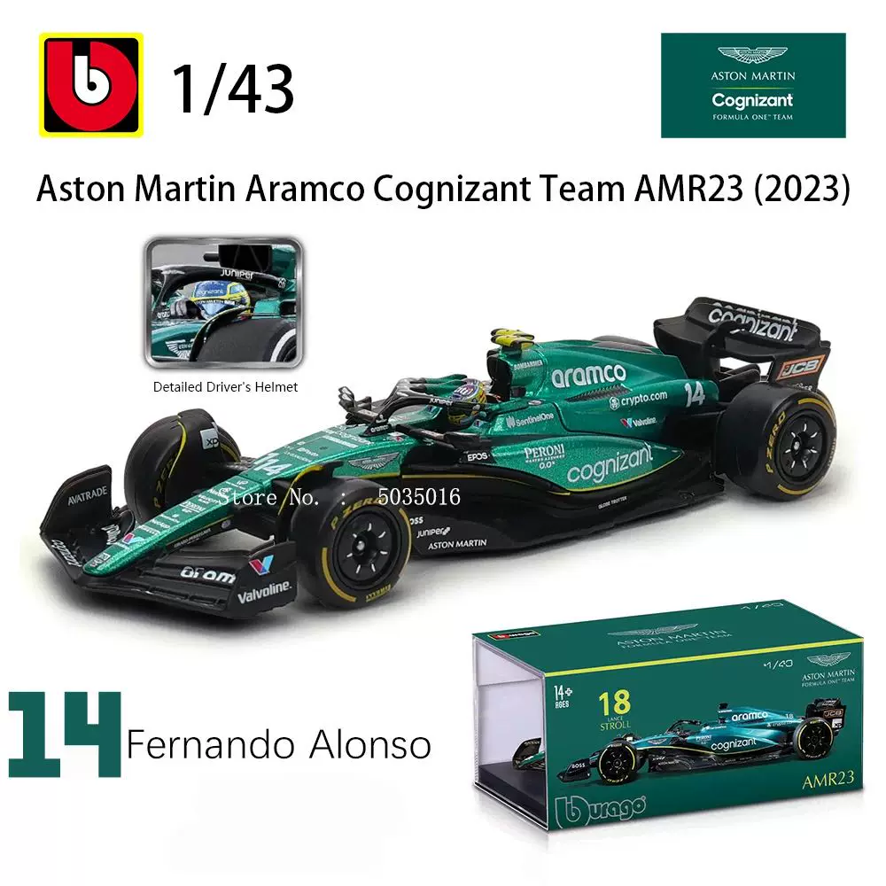 Bburago 1:43 W14 2024 44# Hamilton Mercedes-AMG Petronas F1