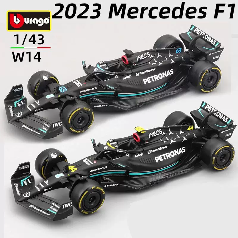 Bburago 1:43 2024 Mercedes-AMG PETRONAS F1 Team W14 Alloy Ca