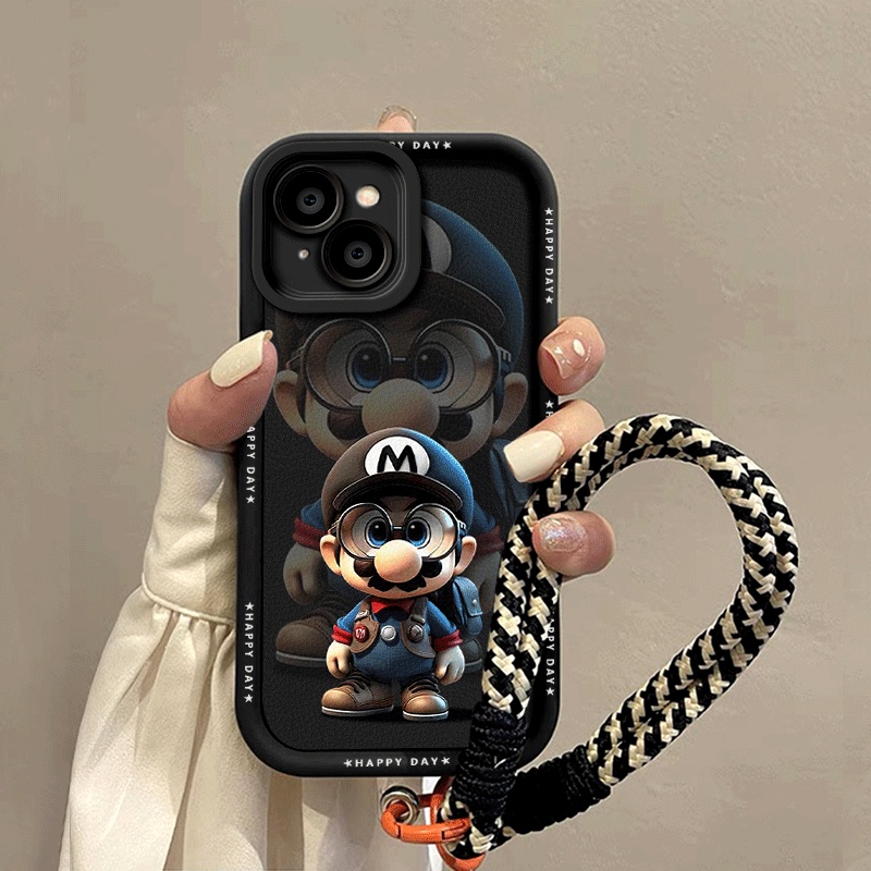 Suitable for Apple 13 Mini Phone Case, iPhone 13 Pro Protective Cover, New Model for Women, 13 Pro Max Full Coverage Anti-Drop Silicone, iPhone 13 Cartoon, iPhone 13 Backpack Mario 13 Case