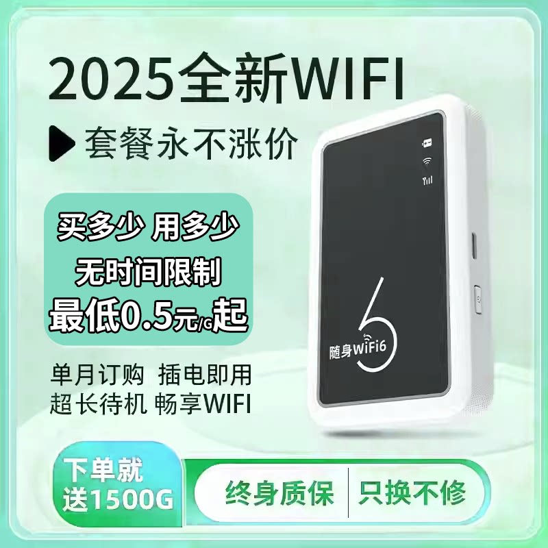 Портативный wifi full Netcom mobile portable hotspot новая беспроводная сеть wifl6 2025 года, высокоскоростной универсальный накопитель данных на открытом воздухе, бесплатная карта, бесплатный Интернет, широкополосная точка доступа в автомобиле Изображение 1