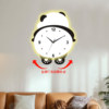 Trendy Panda Swinging Luminous Clock Wall Clock for Living Room 2024 Simple Home Wall-Mounted Creative Clock No Drilling Required