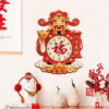 New Style God of Wealth Wall Clock with Glass Cover, New Chinese Style Home Clock, Quartz Clock, Wall Clock, Luminous