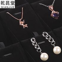新款黑绒布珠宝首饰展示托盘戒指吊坠项链大中小空盘饰品看货托盘