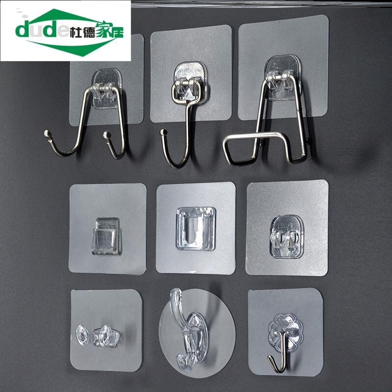 Hooks Attached to the Glass, Strong Adhesive Magic Hooks for Hanging Clothes and Hats, Storage Rack, Door-Back Hook-Type Suction Cup Wall-Mounted Rack