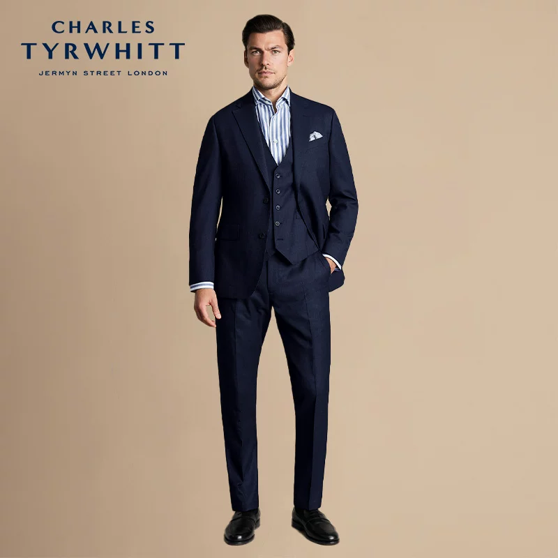 CHARLES TYRWHITT Navy elite suit, jacket, slim fit, cut