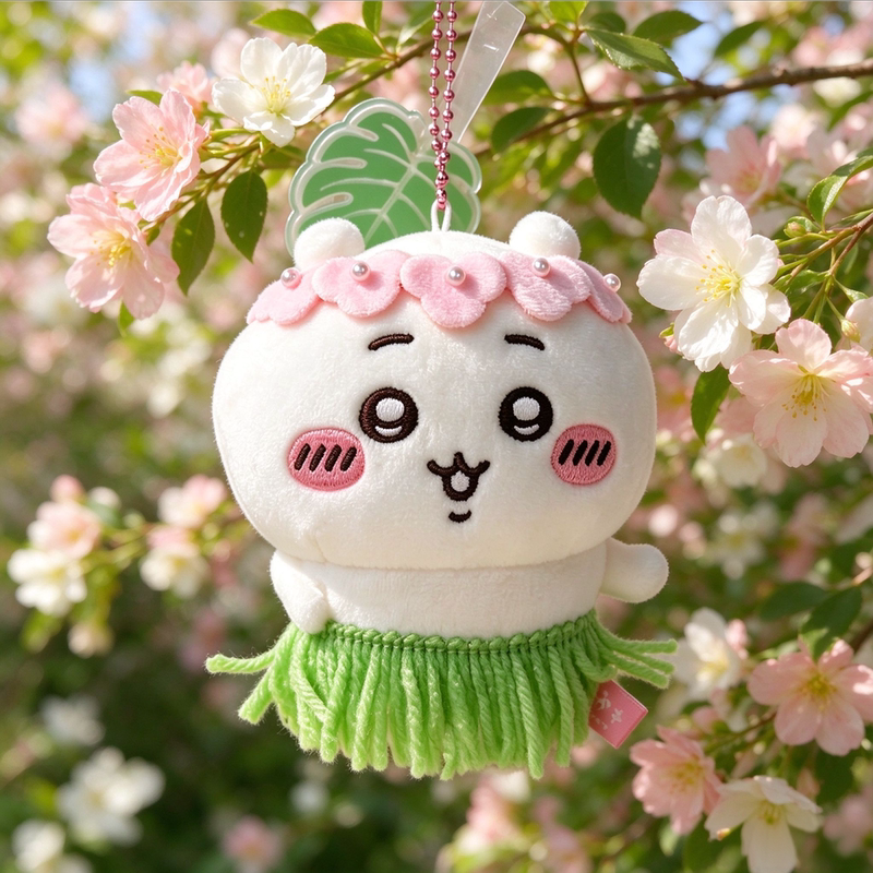 Japanese Chiikawa Mermaid Island Secret Movie Limited Edition Grass Skirt Amulet Bag Pendant Chiikawa Little Eight Doll