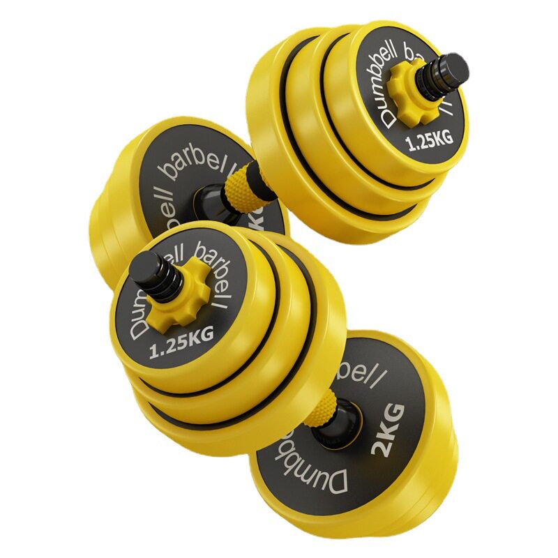Iron-clad dumbbells for men and women, home fitness equipment, adjustable weight, solid 10KG, 20kg barbell set