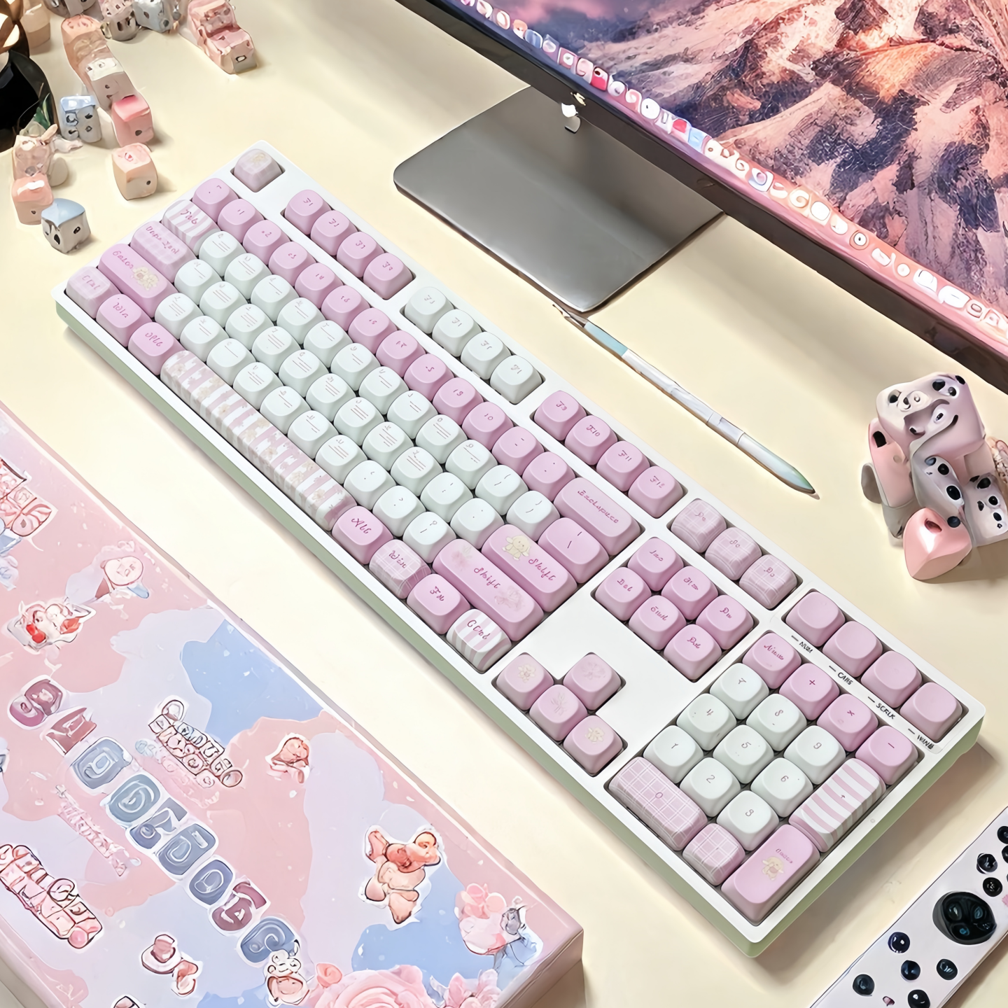 Wuying H108 Mechanical Keyboard Bluetooth Three-Mode 2.4g Wireless/Wired Moa Office Business Computer Notebook Peripherals