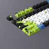 Misty Blue-Green Graffiti Keycaps Dye-Sublimation Oem Profile Full Set 126 Keys Pbt Customized