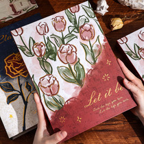 Retro rose classmate record primary school student sixth grade graduation album 2024 new simple high-end loose-leaf book boys junior high school address book girls niche ins style high-value guest book