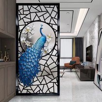 New light luxury entrance screen partition art glass screen partition living room entrance screen restaurant painting