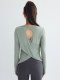 Yoga Clothes for Women, Long-Sleeved, Beautiful Back, Sports Suit, Top, Backless, Loose Blouse, Pilates Fitness Training Clothes, Running