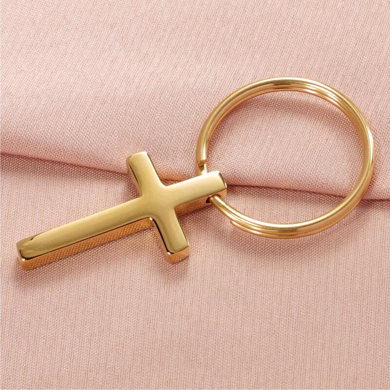 Cross Keychain Mirror Stainless Steel DIY Fashion Hip-Hop Customizable Engraved Pendant Trendy Accessory Cross Keychain Mirror Stainless Steel DIY Fashion Hip-Hop Customizable Engraved Pendant Trendy Accessory