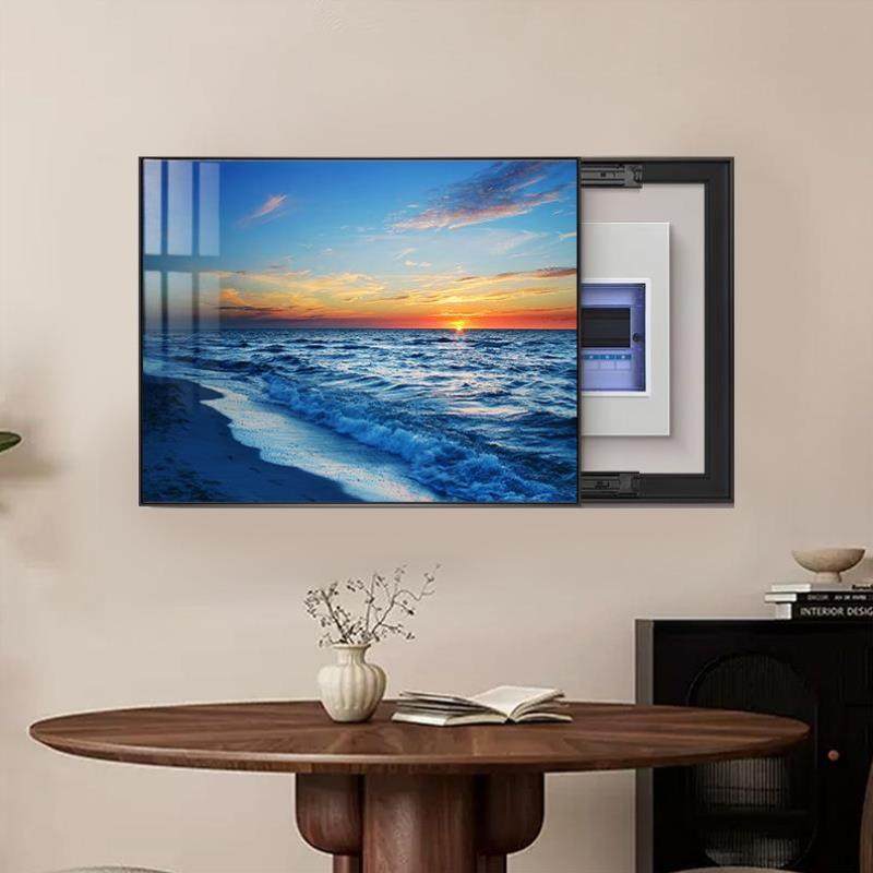 High-Quality Decorative Painting for Electric Meter Box, New Switch Cover, Minimalist Wall-Mounted, Traceless Panel, Meter Box Power Supply Wall Exterior