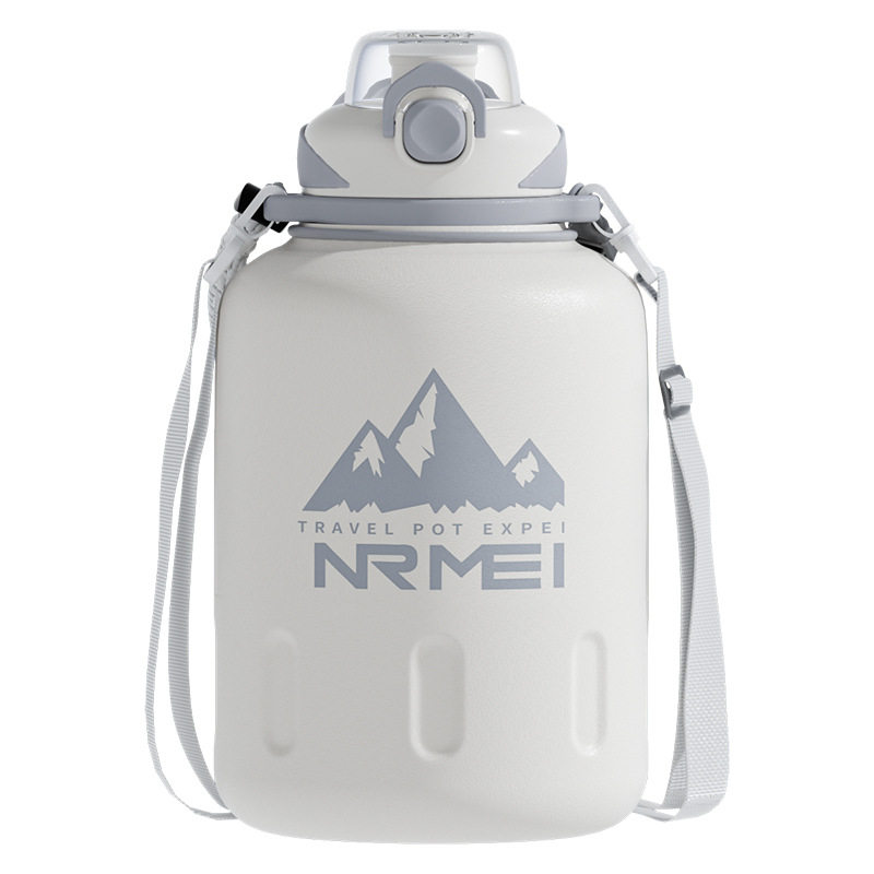 Thermos Cup Large Capacity Cold Cup 316L Stainless Steel Outdoor Sports Water Kettle Ton Bucket Ton Straw Ice Cup Summer