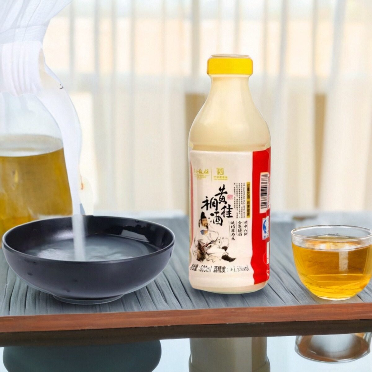 西安饭庄黄桂稠酒600ml尝鲜测评｜穿越千年的贵妃同款甜糯米酒-米酒-淘宝好物网