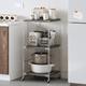 Stainless steel shelves living room storage cabinet storage rack floor-standing household balcony kitchen storage rack multi-layer pot rack rack