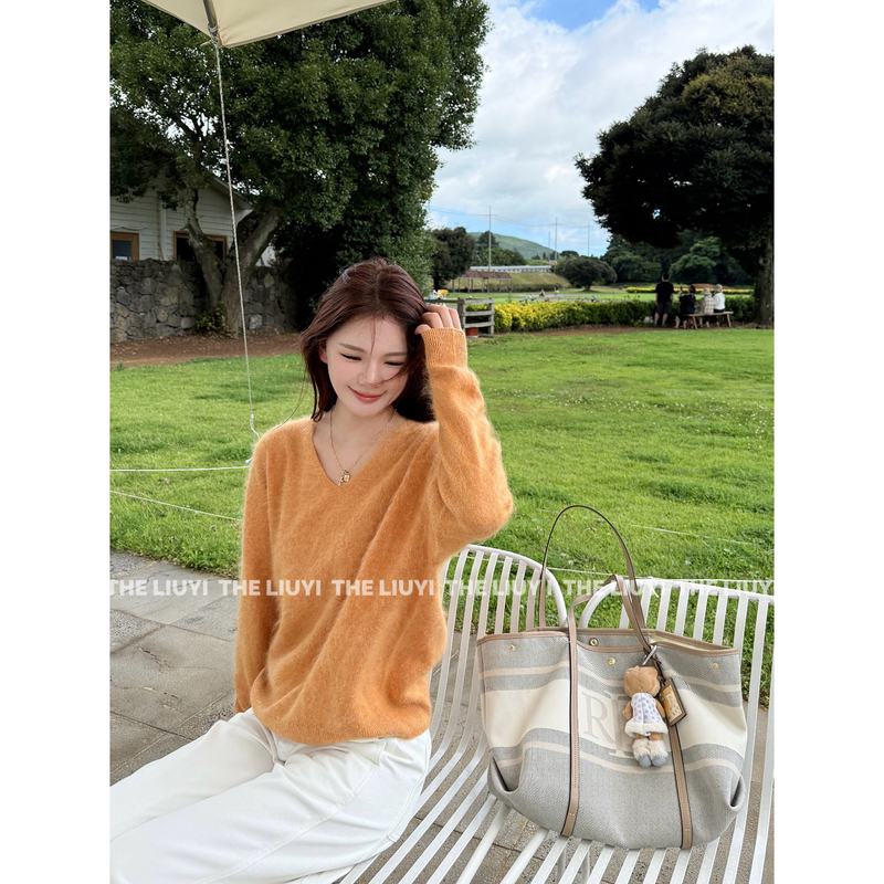 【Liuyi】Cloud-Soft Sweater~ Autumn Skin-Friendly Non-Itchy Wool, Cashmere, and Mulberry Silk Blend Sweater 6729C2
