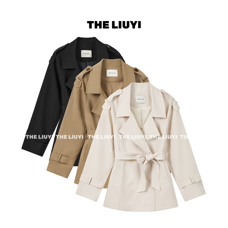 【Liuyi】Life's Windbreaker~ New Autumn Style Old Money Style Casual Lapel Short Windbreaker 68076