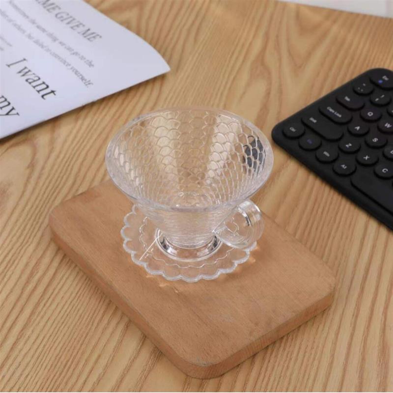 V60 Coffee Filter Cup Hand Brew Filter Drip-Type Filter Cup Cone-Shaped Transparent Funnel Fish Scale Pattern Household Portable
