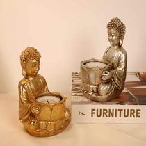 New resin Buddha statue candlestick ornaments antique creative porch decoration beauty salon aromatherapy decorative crafts