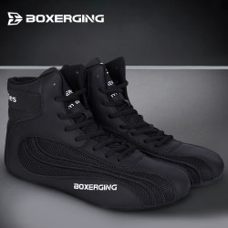 Professional Boxing Shoes for Men and Women, Wrestling Boots, Fighting Shoes, Sanda Training Shoes, Free Fighting Competition Special High Tops