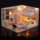 Duplex loft doll house miniature scene assembly model