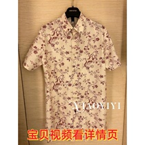 Ladies shirts new printed asymmetrical short-sleeved shirts