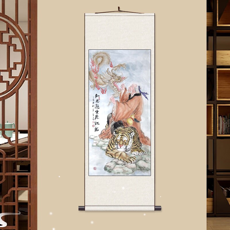药王孙思邈画像古代名医医圣张仲景华佗李时珍养生馆装饰卷轴挂画