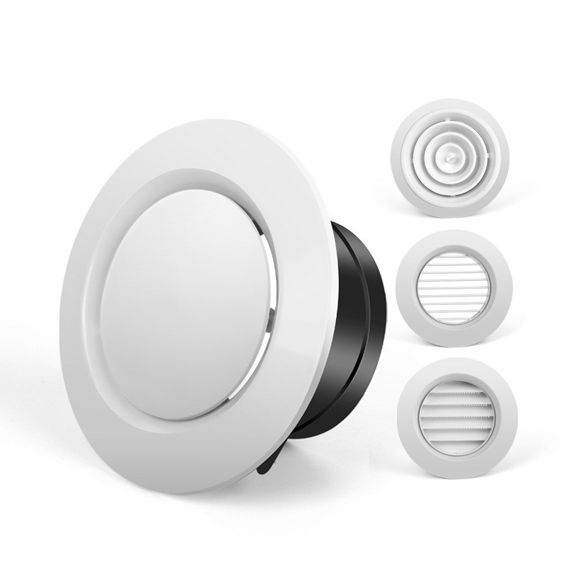 New Air Vent Round Fresh Air System Central Air Conditioning Outlet Louver Ventilation Exhaust Vent Cover Ventilation Exhaust Port