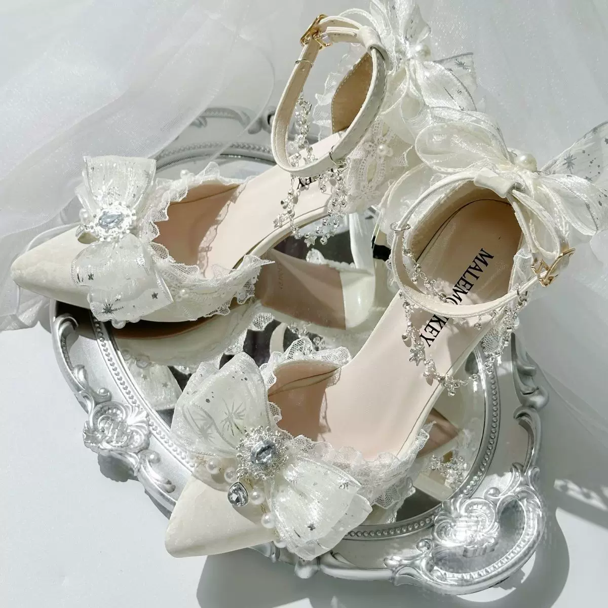 Meow Meow Jiang 2026 Spring and Summer New Versatile Lolita High Heels (5cm-8cm) Adult Wedding Shoes