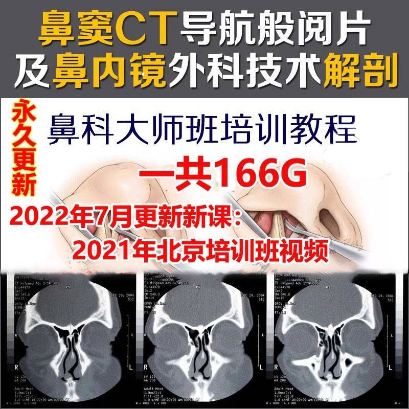 Ct-Guided Sinus Imaging, Nasal Endoscopy, Surgical Anatomy Training Video Tutorials, and Master Classes in Nasal Surgery Teaching Courses