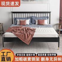 High-end iron bed French luxury double bed for home use 1 8m single iron frame bed stainless steel 1 meter 2 for rental