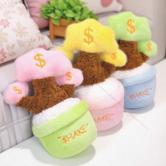 Cute Text Cup for Arbor Day, Money Tree Home Decoration Gift, Plush Doll Pillow, Creative Cute Cup