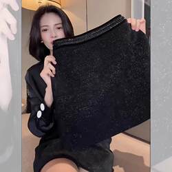 Black Shiny Skirt for Women, New Autumn and Winter Style, Fashionable and Elegant, Slimming, High-Waisted, Hip-Covering, Short Skirt in a Little Chanel Style