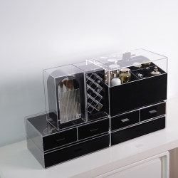 Acrylic Cosmetic Dust-proof Storage Box Desktop Drawer Dressing Table Eye Shadow Plate Lip Glaze Makeup Storage Shelf