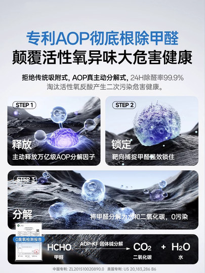 负离子空气净化器家用除甲醛猫毛过滤灰尘卧室内除二手烟雾净化机