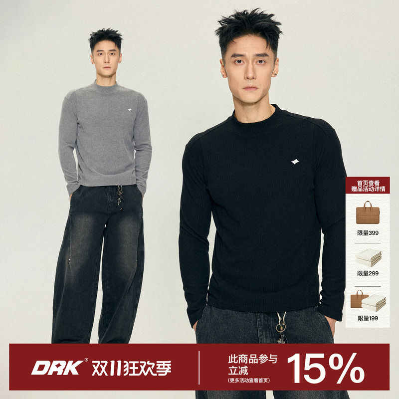 Drk Luminous Star 3D Embroidered Long-Sleeve Top for Men, Autumn and Winter Base Layer, Casual New Knitwear for Women Drk Luminous Star 3D Embroidered Long-Sleeve Top for Men, Autumn and Winter Base Layer, Casual New Knitwear for Women