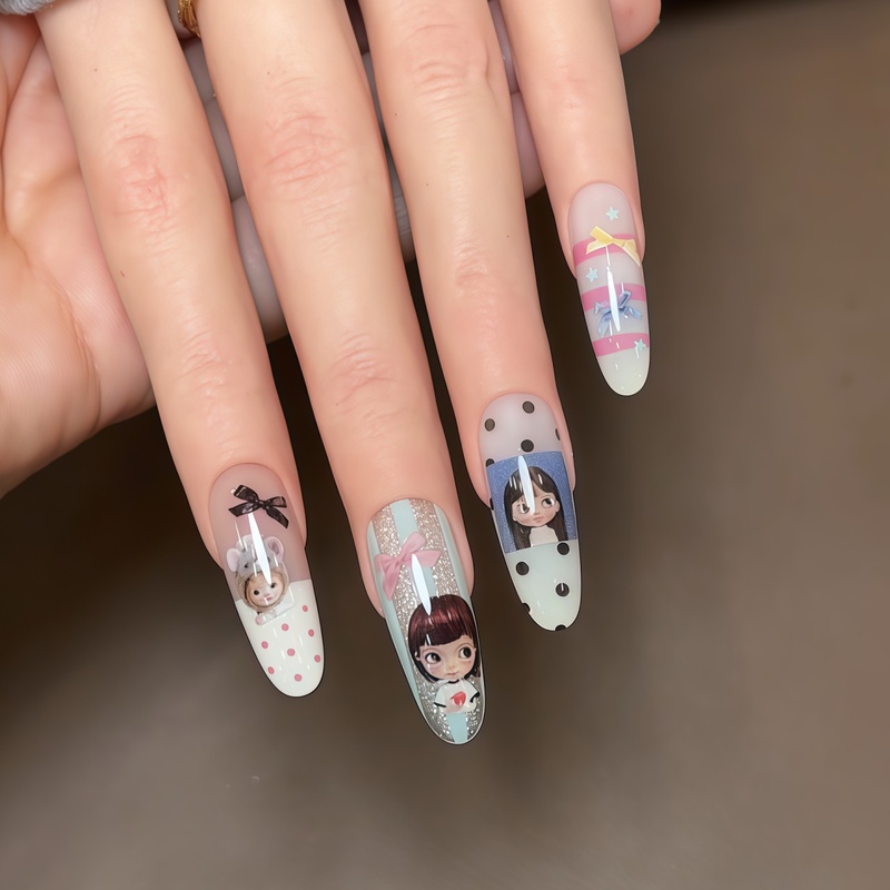 Nail Stickers, Cloth Dolls, Vintage Atmosphere, Niche Personality, Cartoon Avatars, DIY Nail Decals, Wearable Accessories Nail Stickers, Cloth Dolls, Vintage Atmosphere, Niche Personality, Cartoon Avatars, DIY Nail Decals, Wearable Accessories