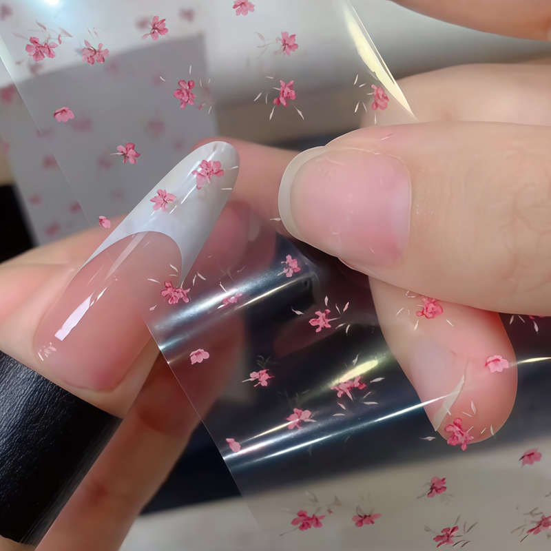 Transfer Stickers for Nail Art, Sweet Style, Light French Style, Small Floral Oil Painting Style Transfer Paper, Nail Salon Special Nail Decoration Transfer Stickers for Nail Art, Sweet Style, Light French Style, Small Floral Oil Painting Style Transfer Paper, Nail Salon Special Nail Decoration