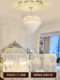 Feiduo French Murano Living Room Light Luxury High-End Clear Glass Chandelier Villa Duplex Bedroom Study Lamp