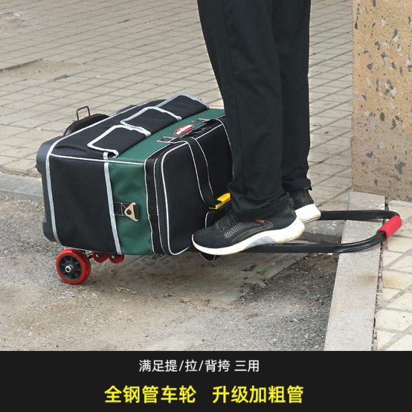 Tool kit hardware large capacity knot, plastic-resistant solid electrician square bag storage bag woodworking tool bag pull rod