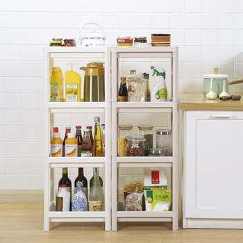 Kitchen storage rack bathroom organizer floor-mounted multi-story study storage rack kitchen supplies storage rack bookshelf